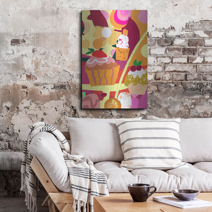 Luxe Metal Art 'Desserts With Abstract Background' by Holly McGee, Metal Wall Art,24x36