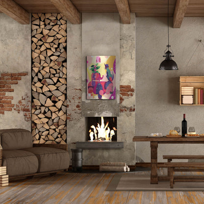 Luxe Metal Art 'Still Life With Cat And Elephant' by Holly McGee, Metal Wall Art,24x36