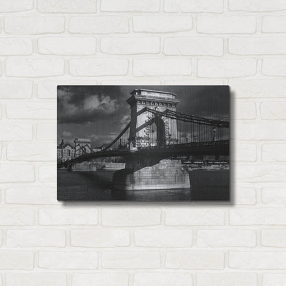 Luxe Metal Art 'Budapest Chain Bridge' by Istvan Nagy, Metal Wall Art,24x16