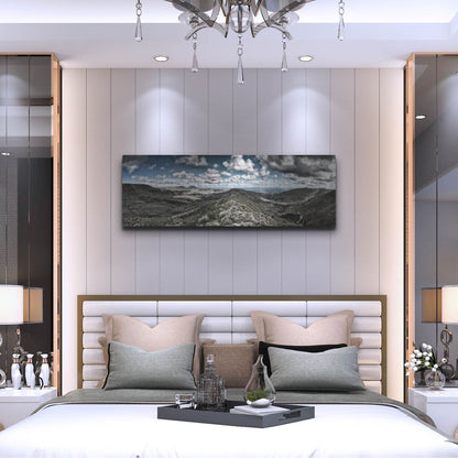 Luxe Metal Art 'Panorama Lanzarote' by Istvan Nagy, Metal Wall Art,48x16