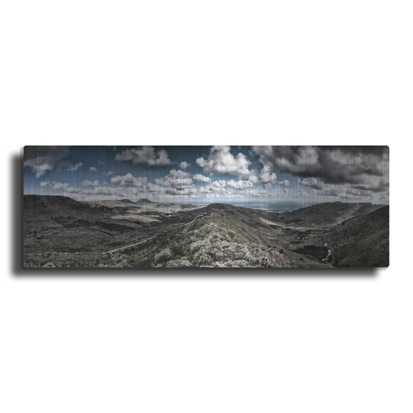 Luxe Metal Art 'Panorama Lanzarote' by Istvan Nagy, Metal Wall Art