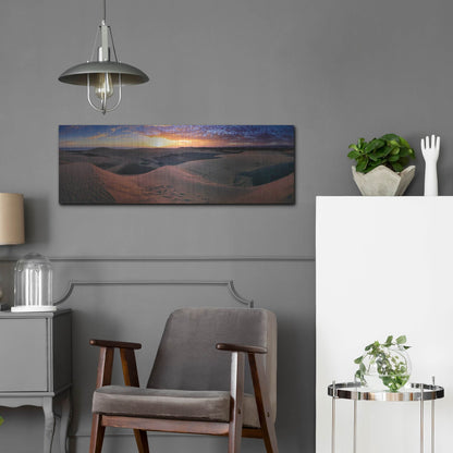 Luxe Metal Art 'Panorama Maspalomas Dunes' by Istvan Nagy, Metal Wall Art,36x12