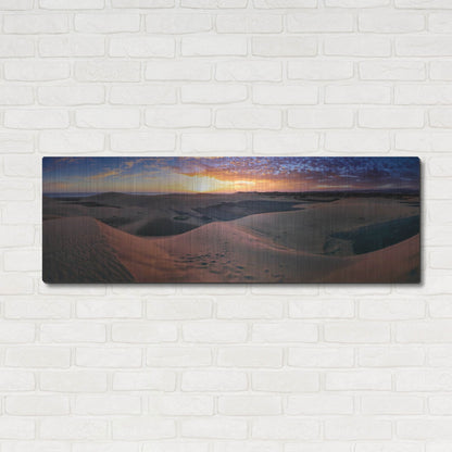 Luxe Metal Art 'Panorama Maspalomas Dunes' by Istvan Nagy, Metal Wall Art,48x16