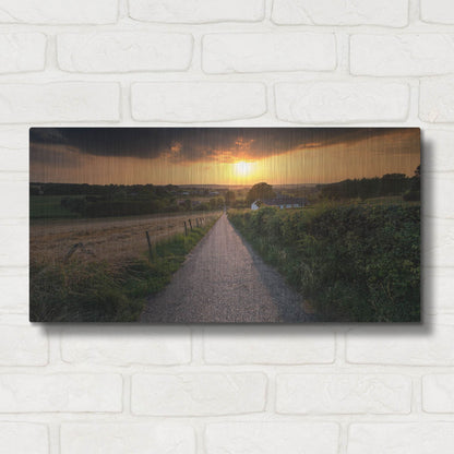 Luxe Metal Art 'Road To Sunset Valley' by Istvan Nagy, Metal Wall Art,24x12