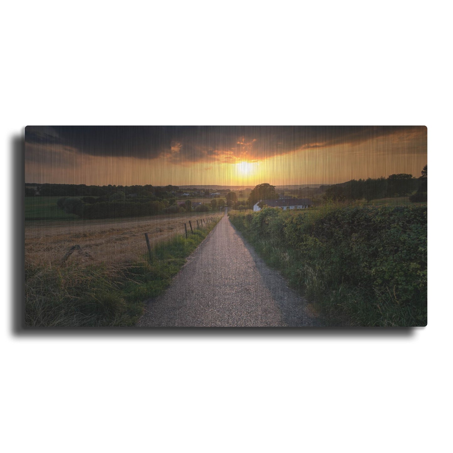 Luxe Metal Art 'Road To Sunset Valley' by Istvan Nagy, Metal Wall Art,24x12