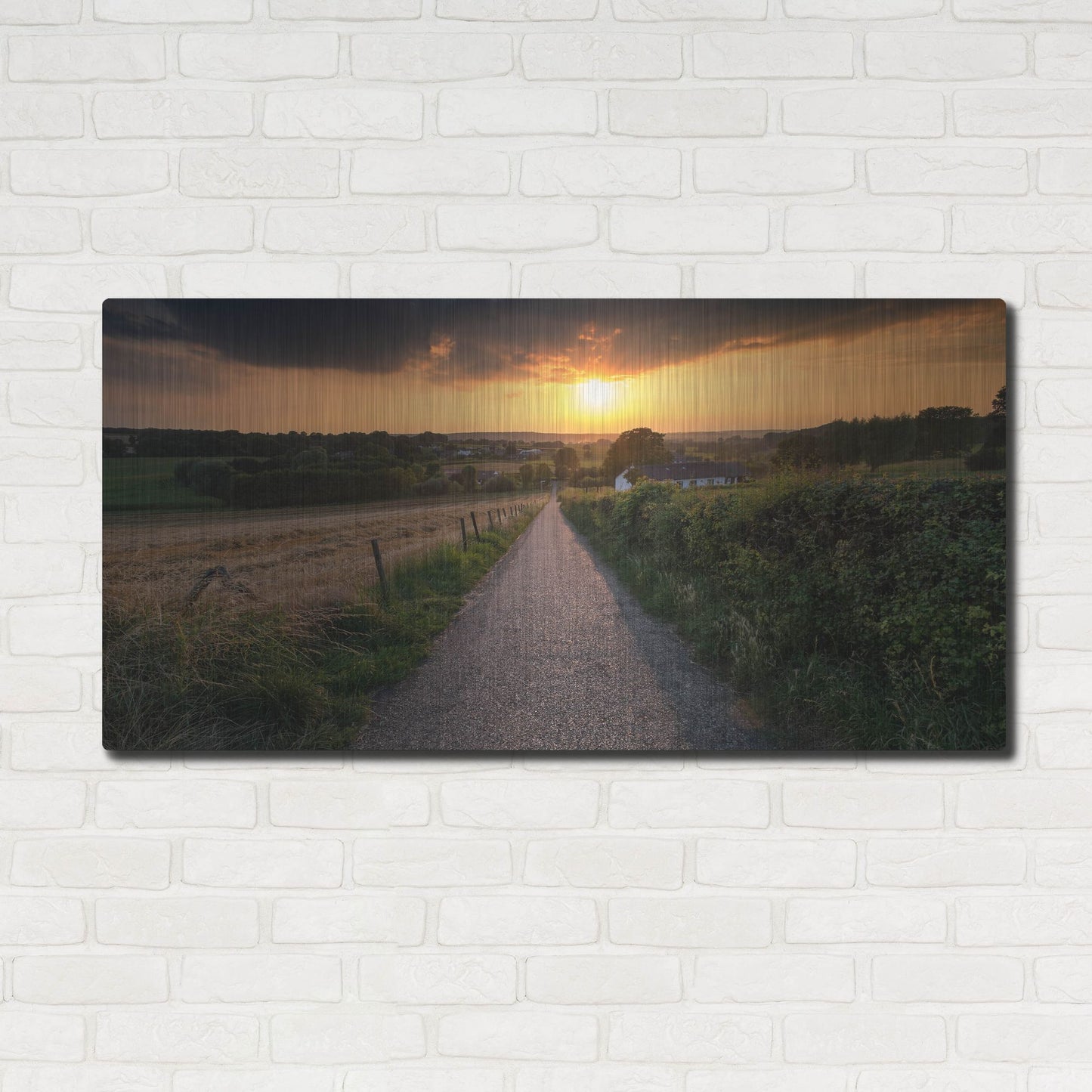 Luxe Metal Art 'Road To Sunset Valley' by Istvan Nagy, Metal Wall Art,48x24