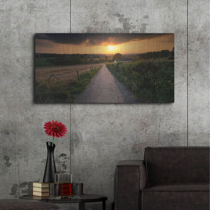 Luxe Metal Art 'Road To Sunset Valley' by Istvan Nagy, Metal Wall Art,48x24