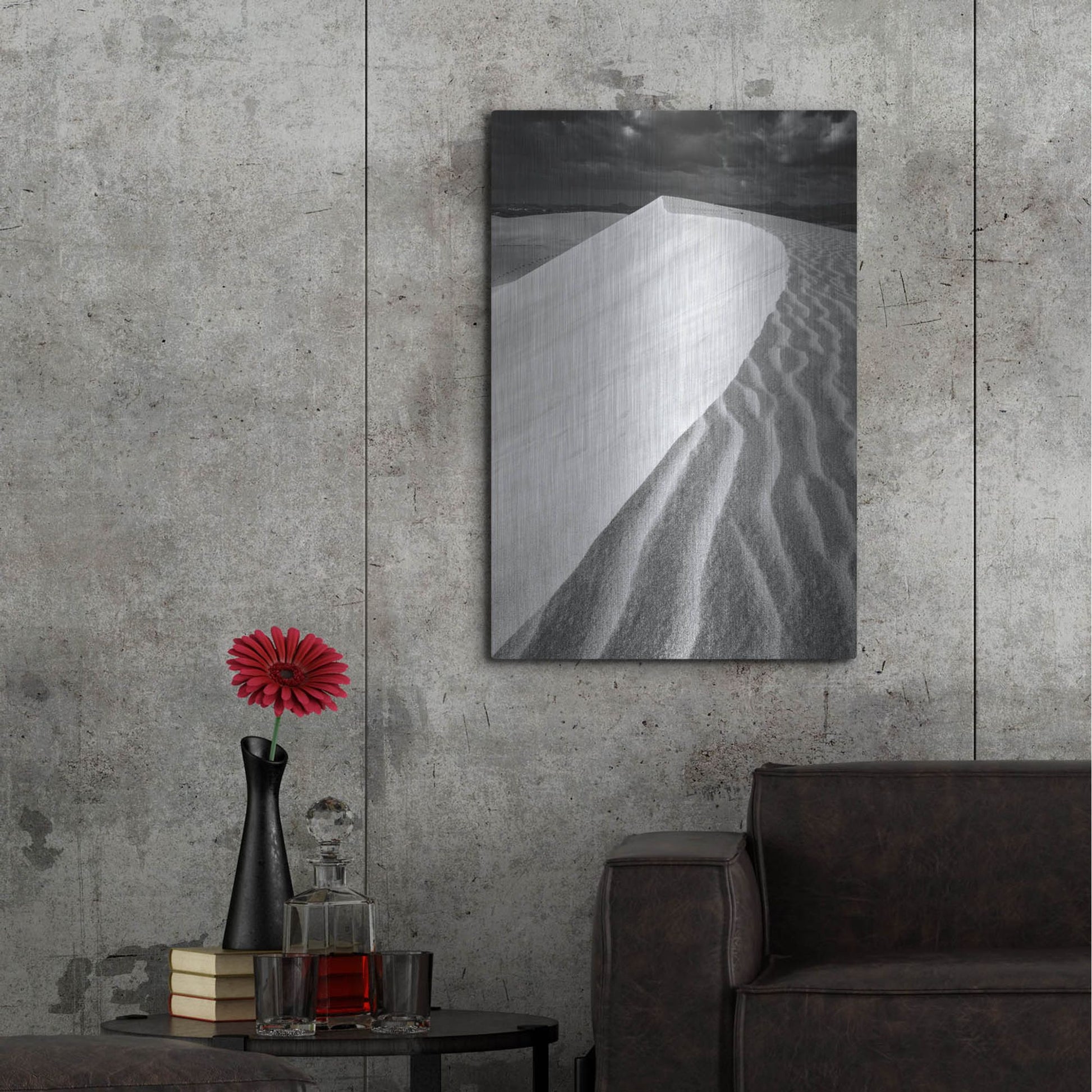 Luxe Metal Art 'Sand Wind and Light No 3' by Istvan Nagy, Metal Wall Art,24x36