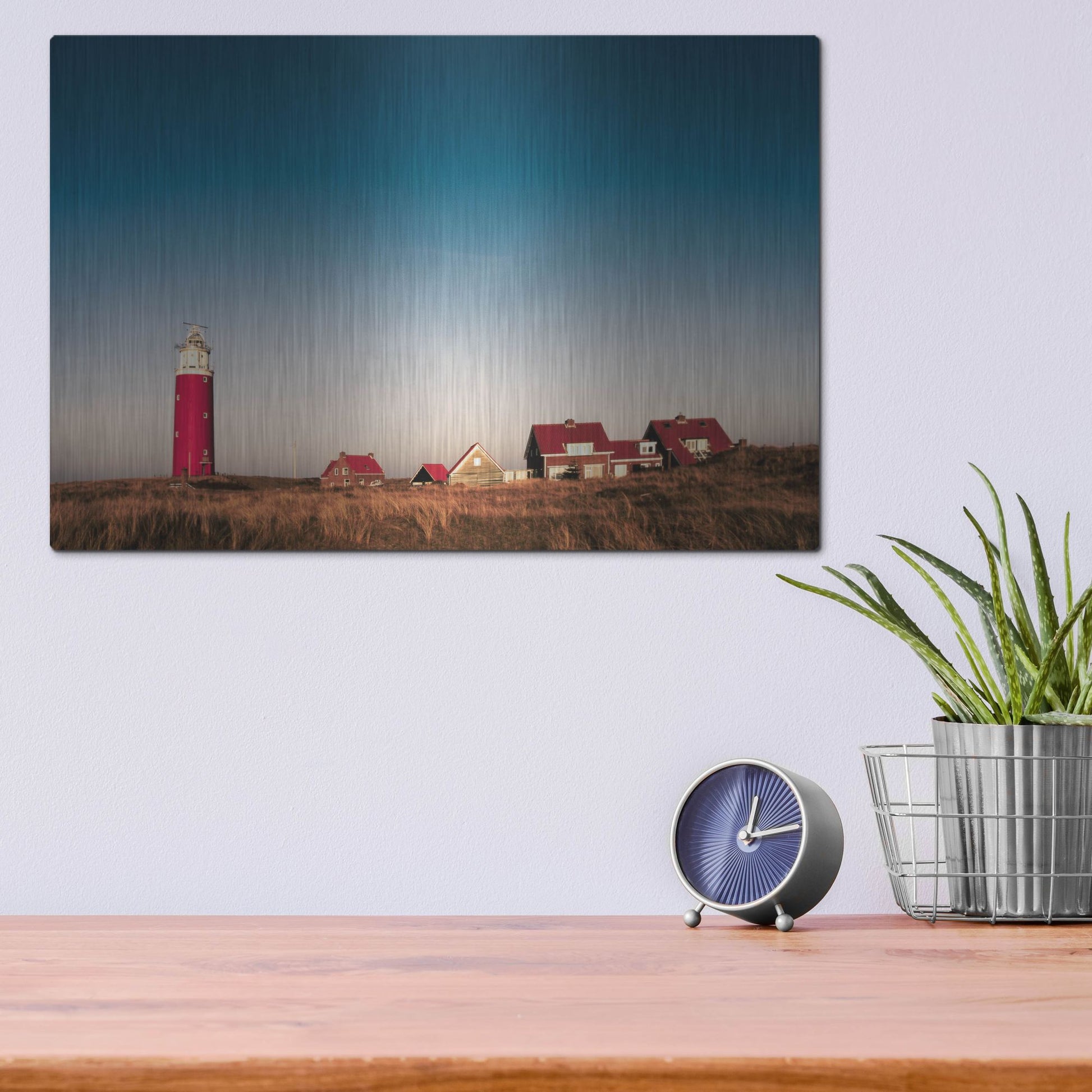 Luxe Metal Art 'Texel Lighthouse' by Istvan Nagy, Metal Wall Art,16x12