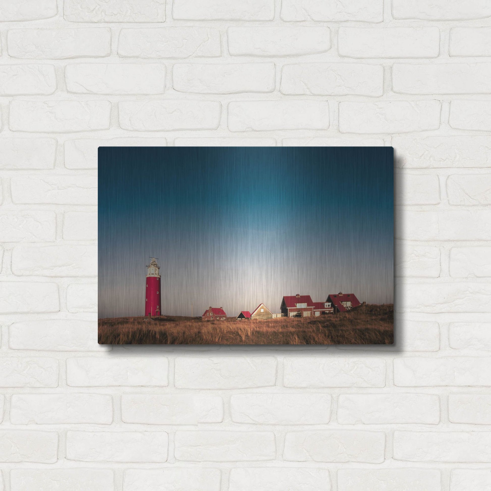 Luxe Metal Art 'Texel Lighthouse' by Istvan Nagy, Metal Wall Art,24x16