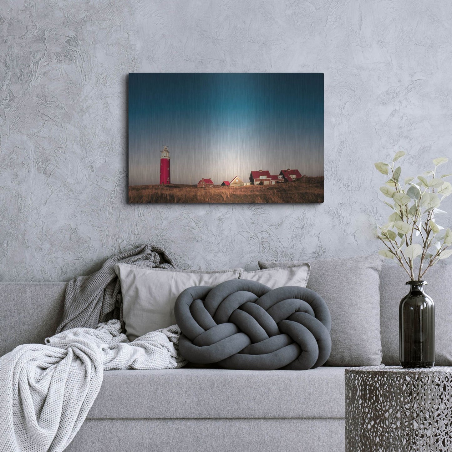 Luxe Metal Art 'Texel Lighthouse' by Istvan Nagy, Metal Wall Art,36x24