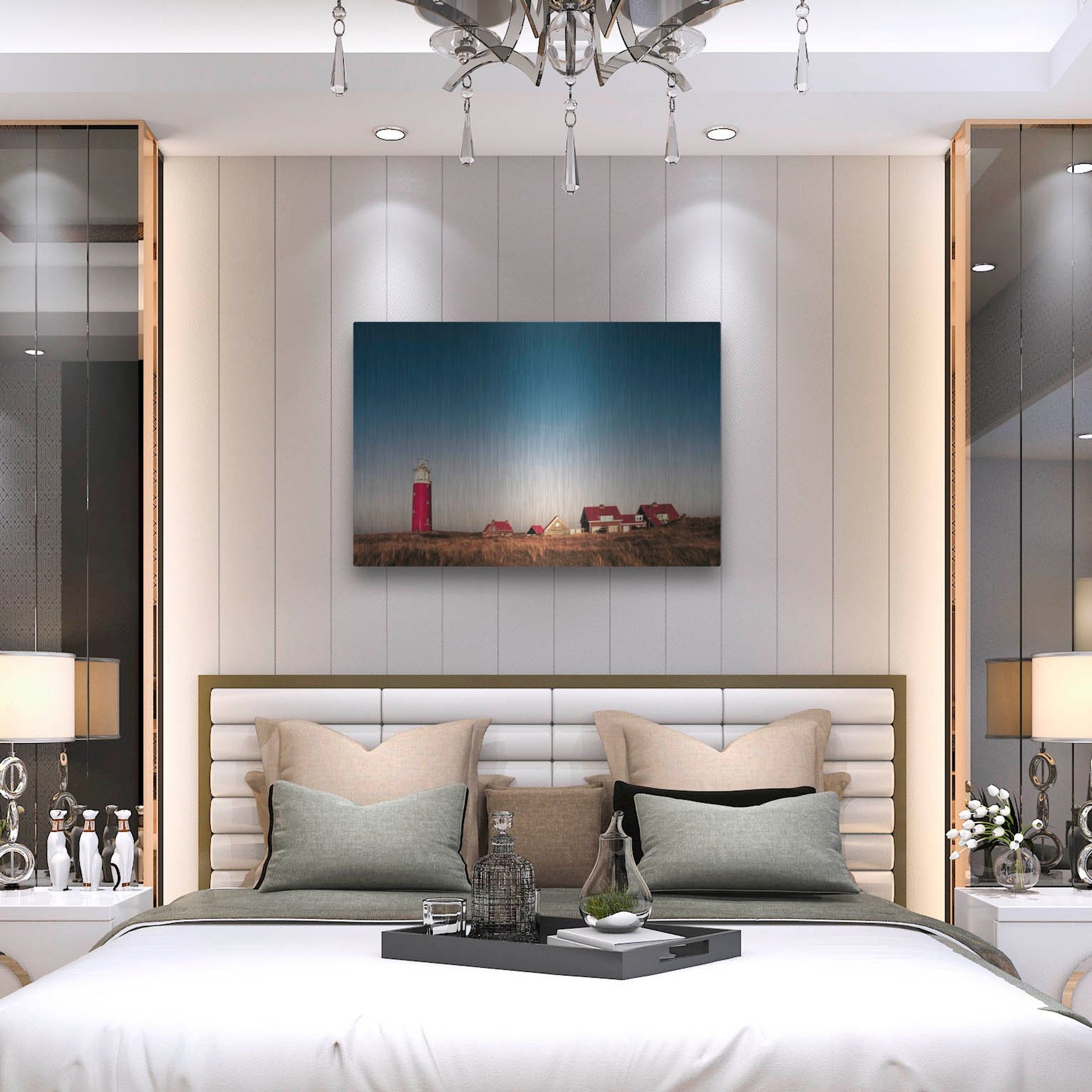 Luxe Metal Art 'Texel Lighthouse' by Istvan Nagy, Metal Wall Art,36x24