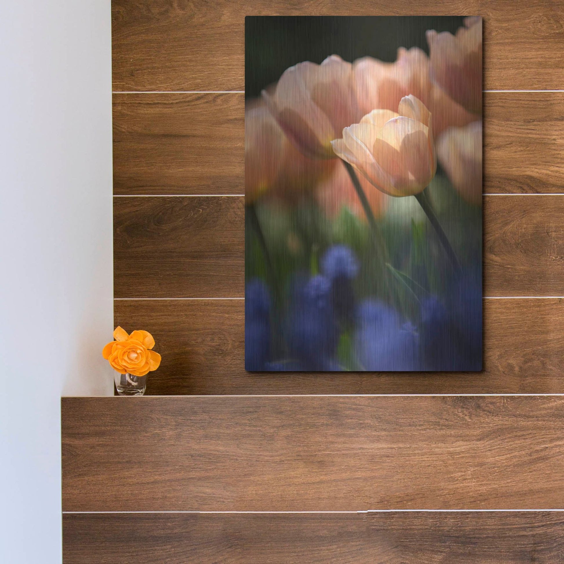 Luxe Metal Art 'Tulip No 1' by Istvan Nagy, Metal Wall Art,12x16