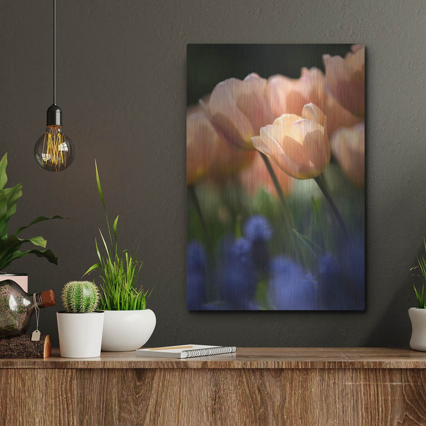 Luxe Metal Art 'Tulip No 1' by Istvan Nagy, Metal Wall Art,12x16