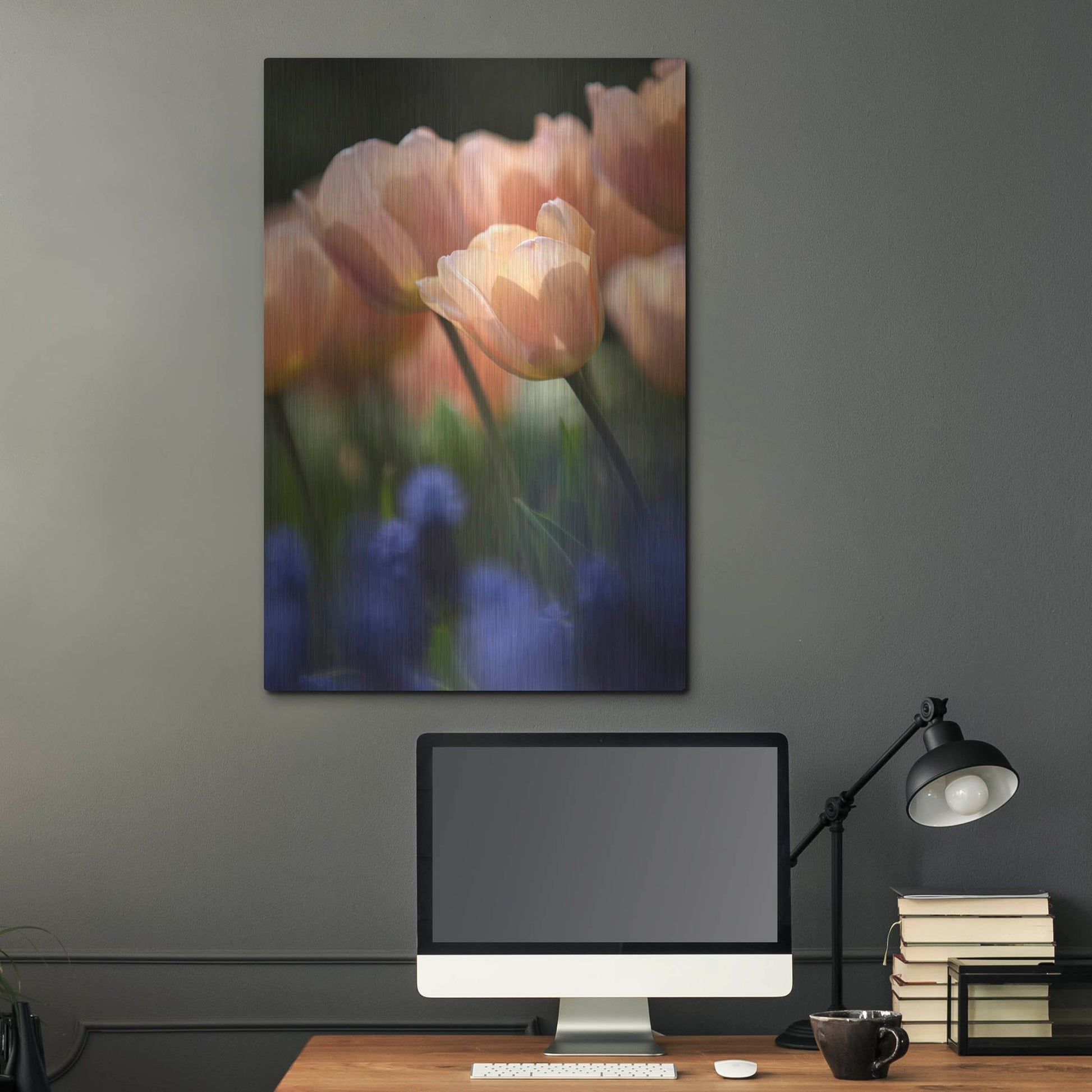 Luxe Metal Art 'Tulip No 1' by Istvan Nagy, Metal Wall Art,24x36