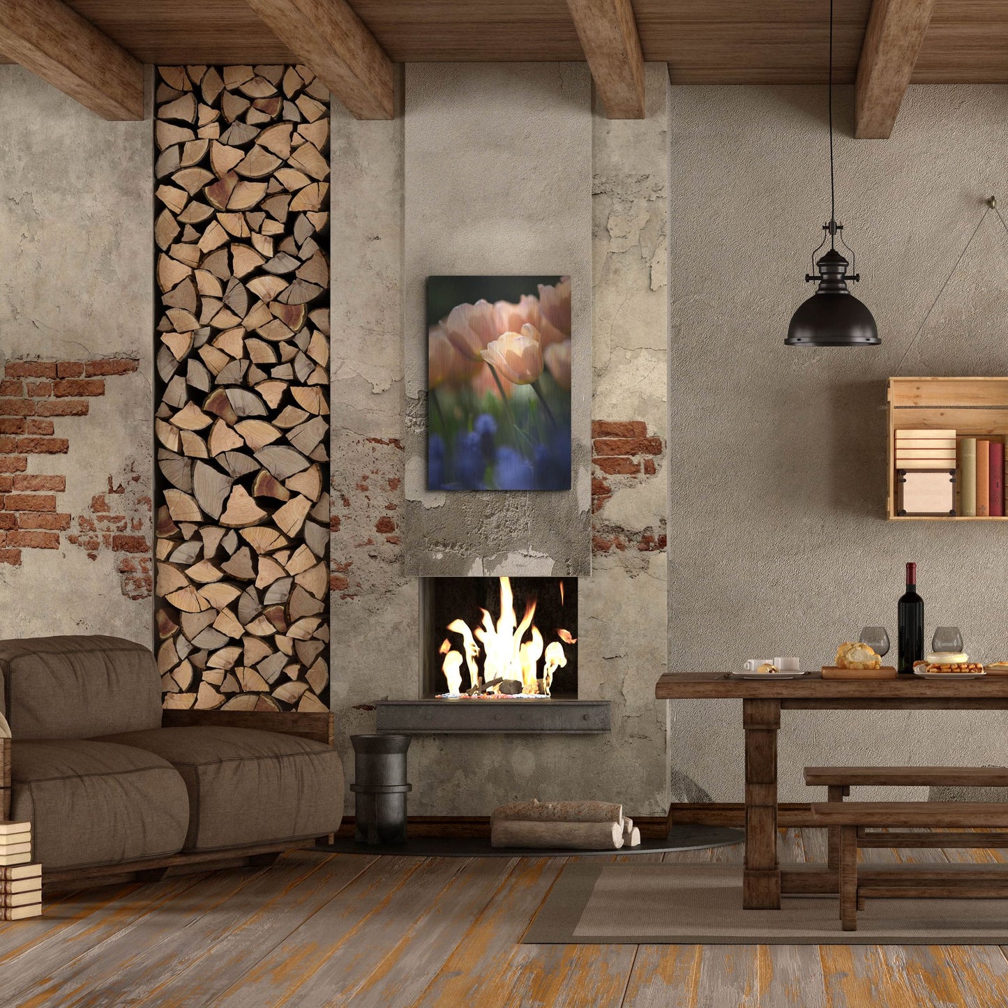 Luxe Metal Art 'Tulip No 1' by Istvan Nagy, Metal Wall Art,24x36