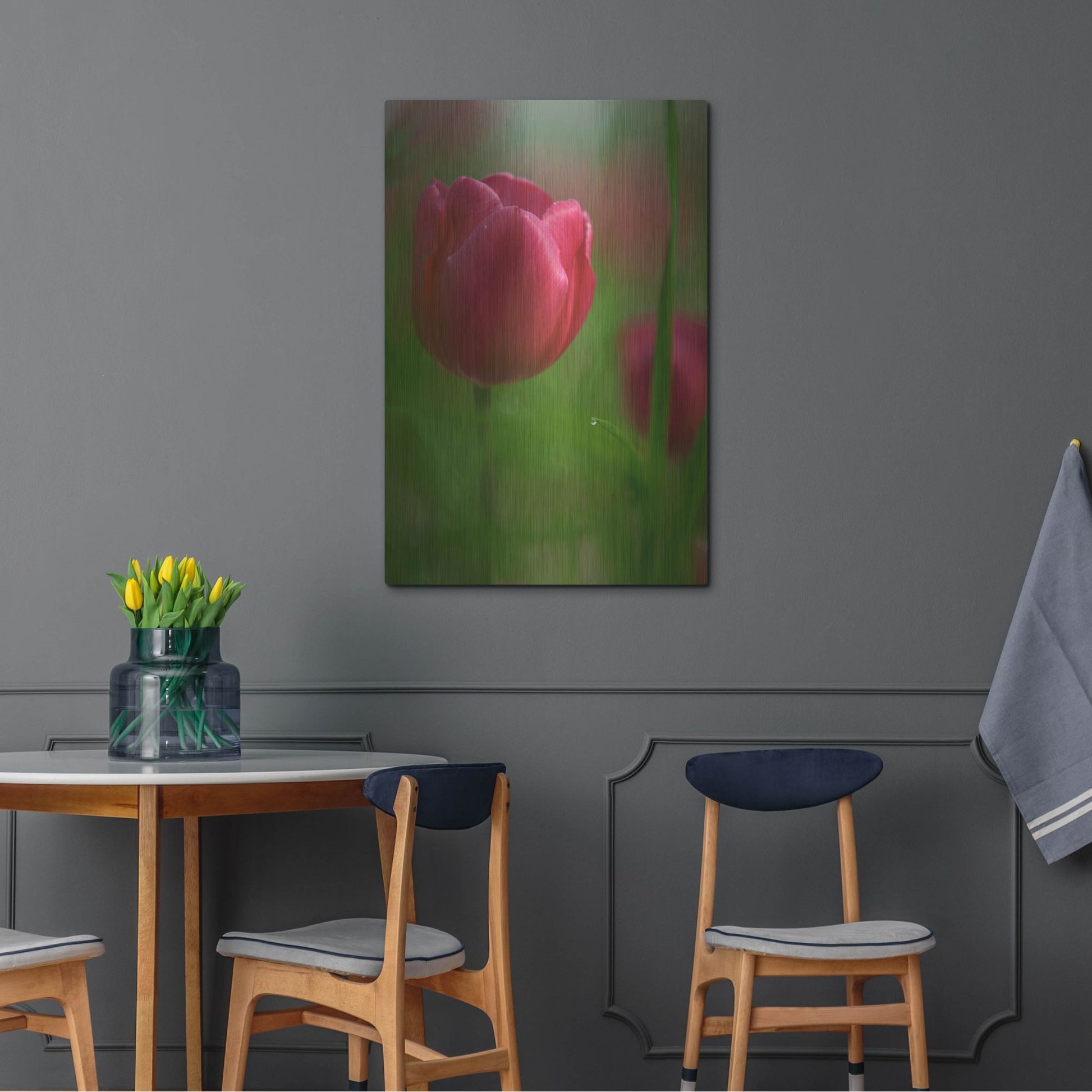 Luxe Metal Art 'Tulip No 2' by Istvan Nagy, Metal Wall Art,24x36