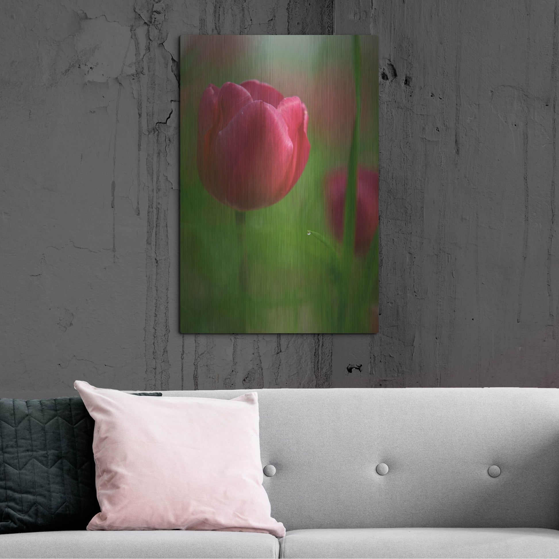 Luxe Metal Art 'Tulip No 2' by Istvan Nagy, Metal Wall Art,24x36