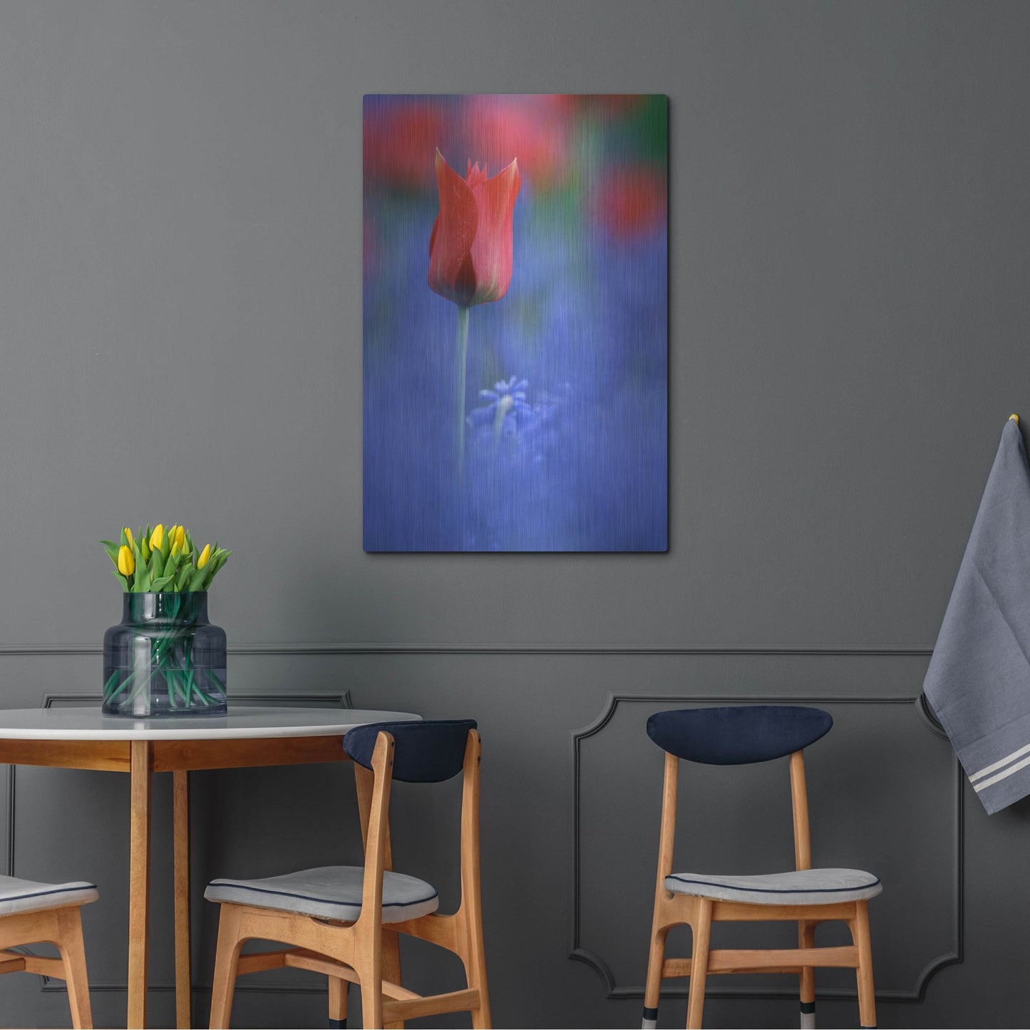 Luxe Metal Art 'Tulip No 3' by Istvan Nagy, Metal Wall Art,24x36