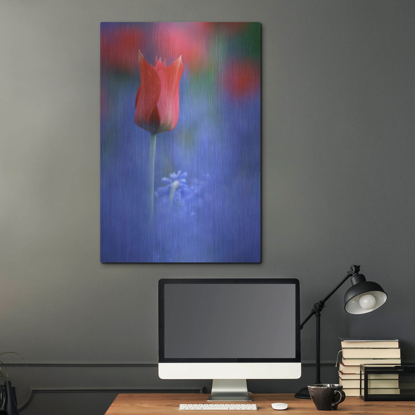 Luxe Metal Art 'Tulip No 3' by Istvan Nagy, Metal Wall Art,24x36