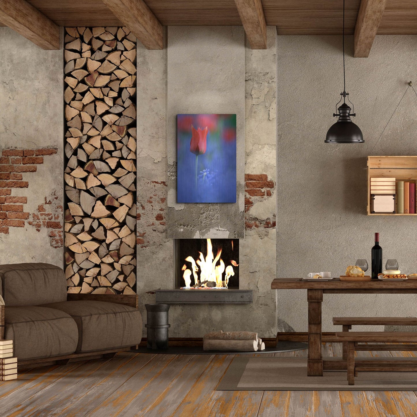 Luxe Metal Art 'Tulip No 3' by Istvan Nagy, Metal Wall Art,24x36