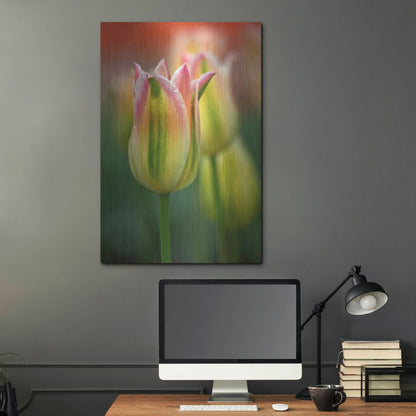 Luxe Metal Art 'Tulip No 4' by Istvan Nagy, Metal Wall Art,24x36