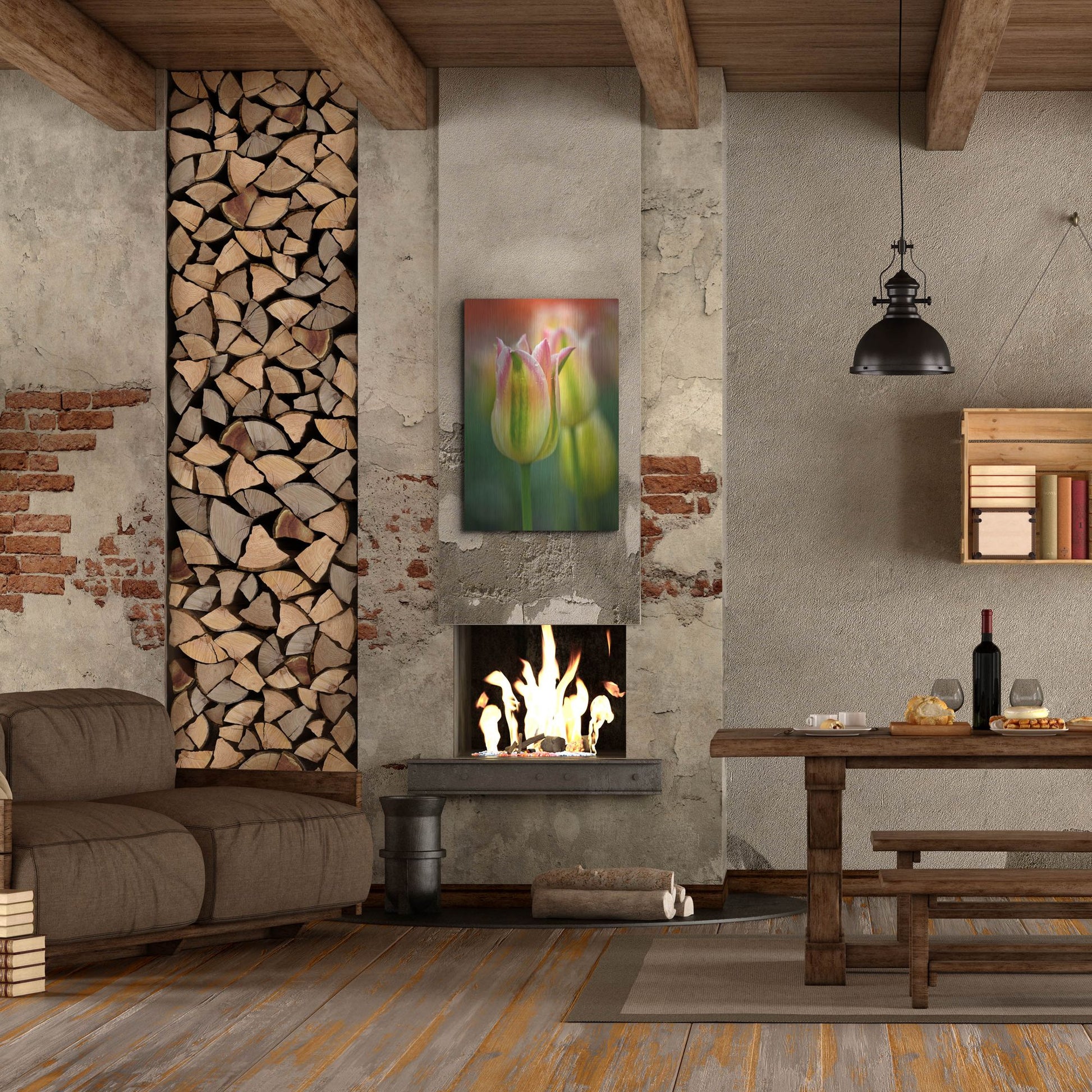 Luxe Metal Art 'Tulip No 4' by Istvan Nagy, Metal Wall Art,24x36