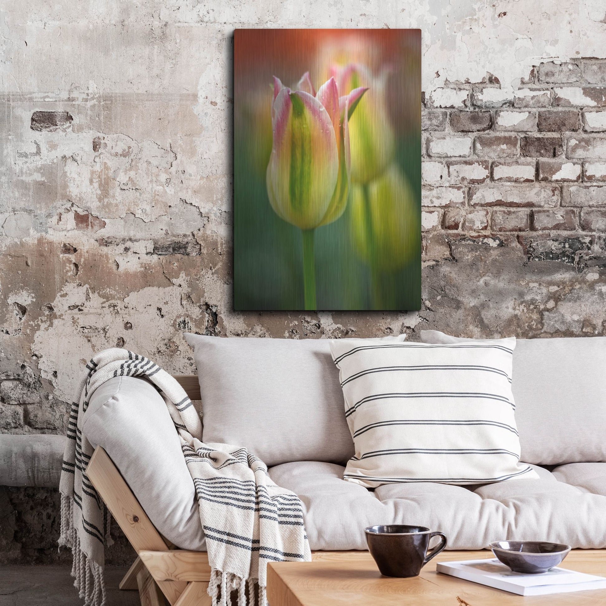 Luxe Metal Art 'Tulip No 4' by Istvan Nagy, Metal Wall Art,24x36