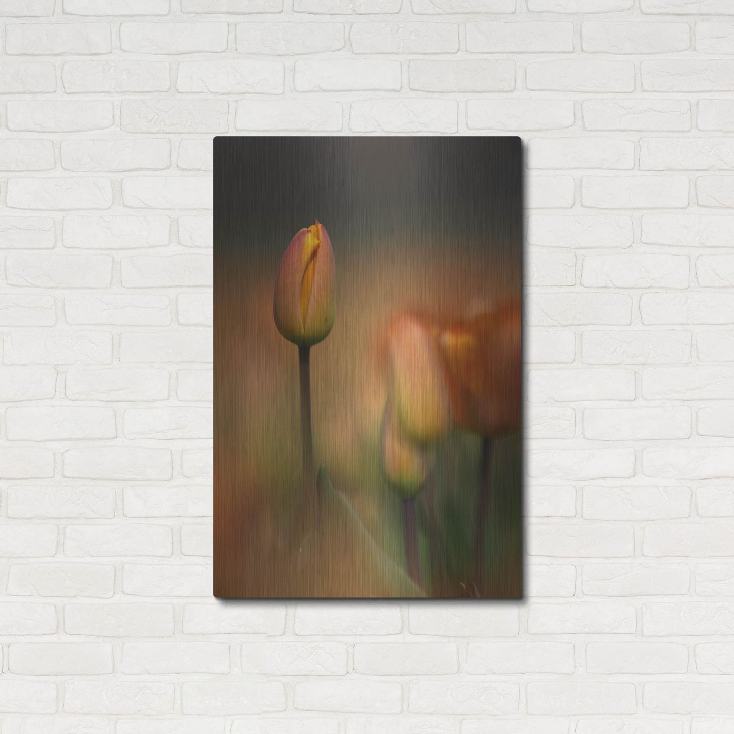 Luxe Metal Art 'Tulip No 5' by Istvan Nagy, Metal Wall Art,24x36