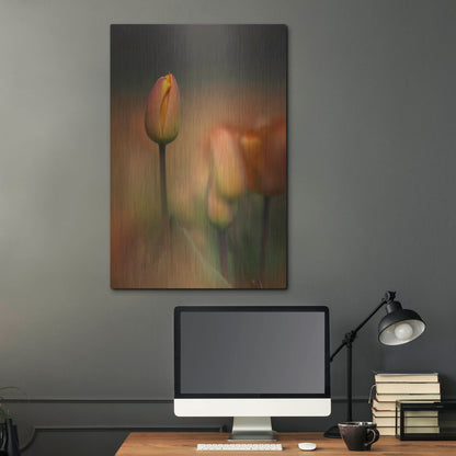 Luxe Metal Art 'Tulip No 5' by Istvan Nagy, Metal Wall Art,24x36