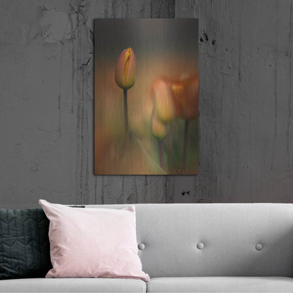 Luxe Metal Art 'Tulip No 5' by Istvan Nagy, Metal Wall Art,24x36