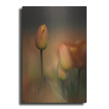 Luxe Metal Art 'Tulip No 5' by Istvan Nagy, Metal Wall Art