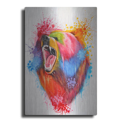 Luxe Metal Art 'Oso Splash' by Ivan Negrete, Metal Wall Art