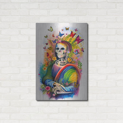 Luxe Metal Art 'Mona Lisa Bones' by Ivan Negrete, Metal Wall Art,24x36