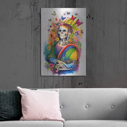 Luxe Metal Art 'Mona Lisa Bones' by Ivan Negrete, Metal Wall Art,24x36