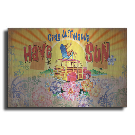 Luxe Metal Art 'Girls Wanna Sun' by James and Kathleen Mazzotta, Metal Wall Art