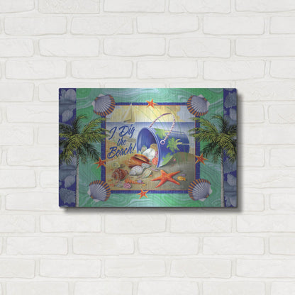 Luxe Metal Art 'Shell Bucket' by James and Kathleen Mazzotta, Metal Wall Art,24x16