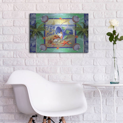 Luxe Metal Art 'Shell Bucket' by James and Kathleen Mazzotta, Metal Wall Art,24x16