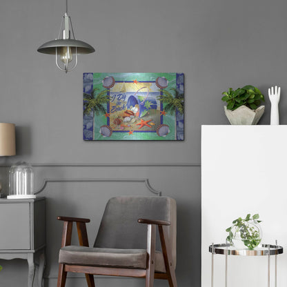 Luxe Metal Art 'Shell Bucket' by James and Kathleen Mazzotta, Metal Wall Art,24x16