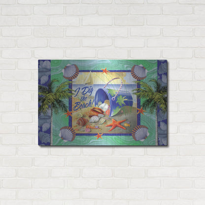 Luxe Metal Art 'Shell Bucket' by James and Kathleen Mazzotta, Metal Wall Art,36x24