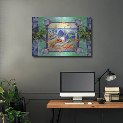 Luxe Metal Art 'Shell Bucket' by James and Kathleen Mazzotta, Metal Wall Art,36x24