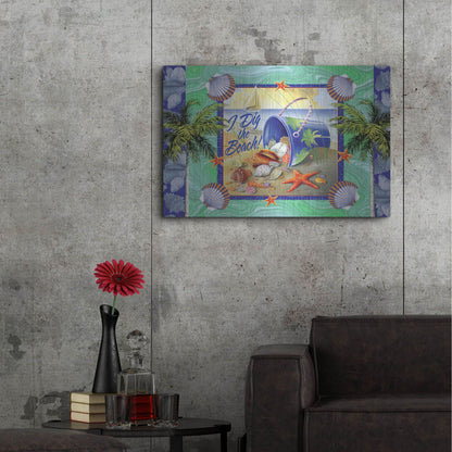 Luxe Metal Art 'Shell Bucket' by James and Kathleen Mazzotta, Metal Wall Art,36x24