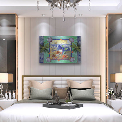 Luxe Metal Art 'Shell Bucket' by James and Kathleen Mazzotta, Metal Wall Art,36x24