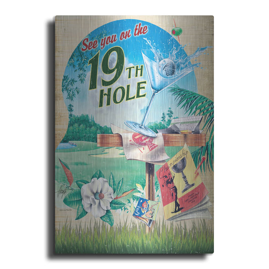 Luxe Metal Art '19th Hole 2' by James Mazzotta, Metal Wall Art