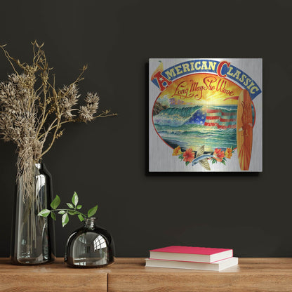 Luxe Metal Art 'American Classic' by James Mazzotta, Metal Wall Art,12x12