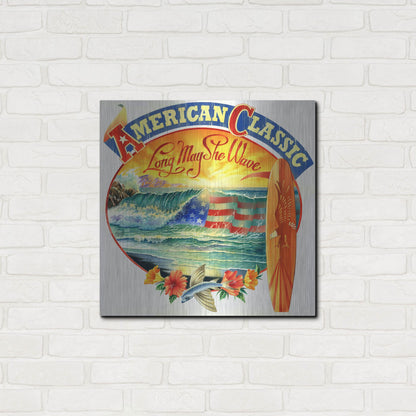 Luxe Metal Art 'American Classic' by James Mazzotta, Metal Wall Art,24x24