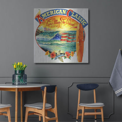 Luxe Metal Art 'American Classic' by James Mazzotta, Metal Wall Art,36x36