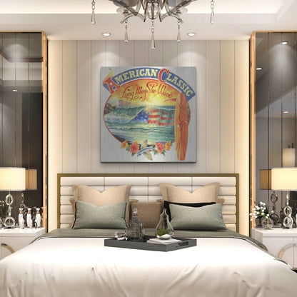 Luxe Metal Art 'American Classic' by James Mazzotta, Metal Wall Art,36x36