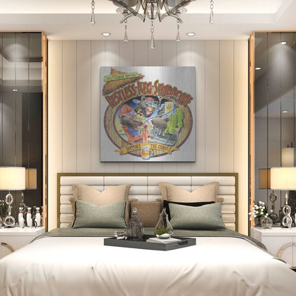 Luxe Metal Art 'BEAR Keg Syndrome' by James Mazzotta, Metal Wall Art,36x36