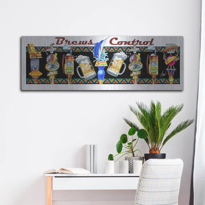 Luxe Metal Art 'Beer Taps' by James Mazzotta, Metal Wall Art,48x16